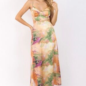 12th tribe satin midi dress